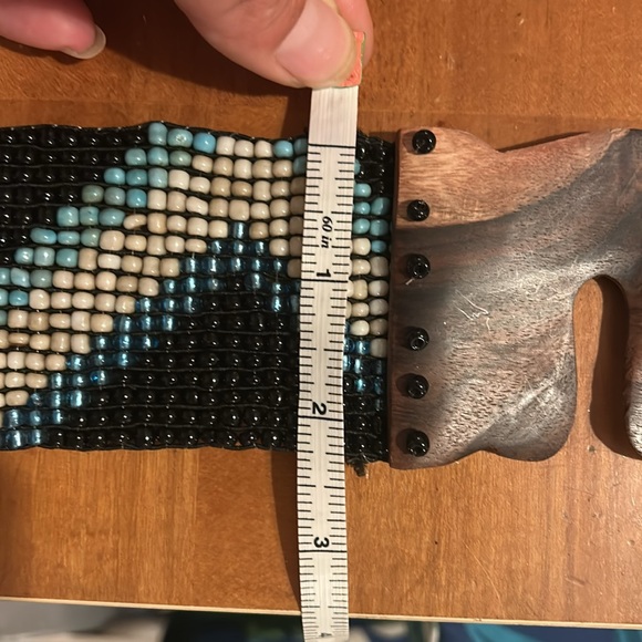 NWOT Hand Beaded Boho Belt from Bali One Size - Picture 7 of 9